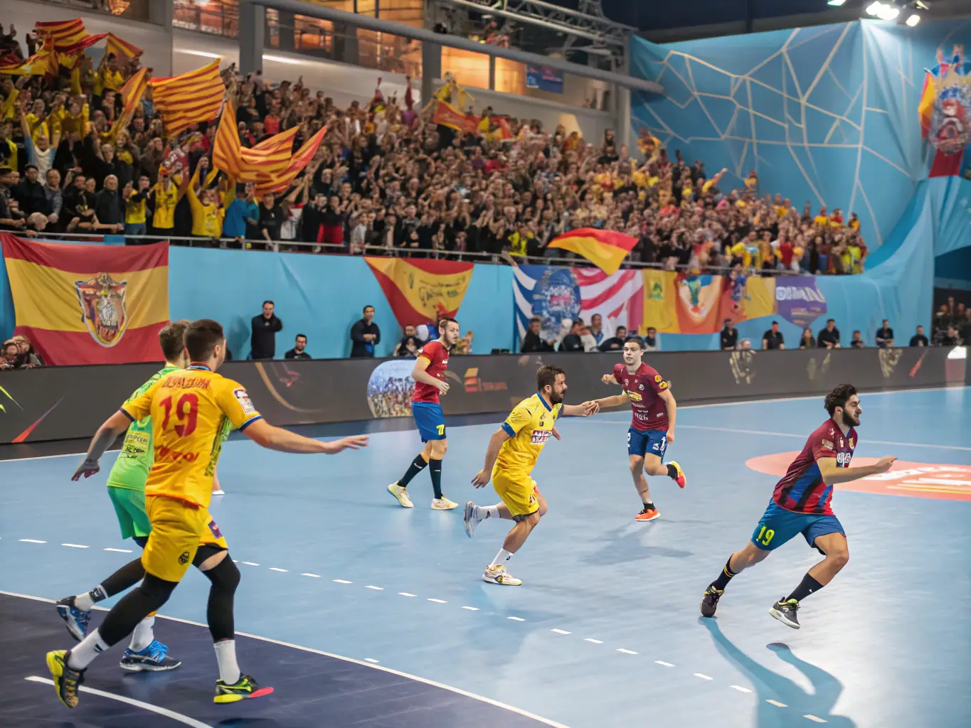 A heartwarming image of club members participating in a community event, highlighting the HAND BALL CLUB DES VALLEES D AX's commitment to social responsibility and community involvement.